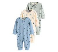 NEXT Bebés niño Pack de 3 Peleles de bebé con Cremallera y Estampado Azul Cerceta 18 Meses-24 Meses