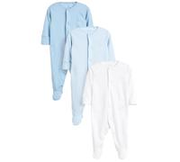 NEXT Bebés niño Pack de 3 pijamas tipo pelele de bebé Azul/Blanco 18 Meses-24 Meses