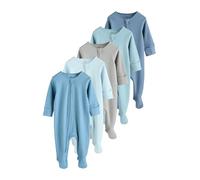 NEXT Bebés niño Pack de 5 Peleles con Cremallera bidireccional para bebé Azul 12 Meses-18 Meses