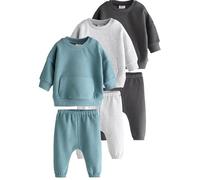 NEXT Bebés niño Pack de 6 conjuntos de sudadera y pantalones de chándal para bebé Monocromo