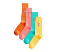 Next Calcetines 'Fanta' amarillo / jade / naranja / rosa 43-45 amarillo / jade / naranja / rosa
