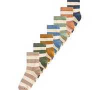NEXT Niños Pack de 7 pares de calcetines con alto contenido de algodón Wide Stripe 23-25.5