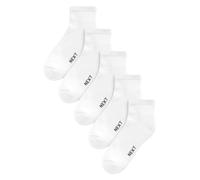 NEXT Hombres Pack de 5 pares de calcetines deportivos de largo medio Blanco EU 46-49