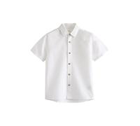 NEXT Camisa de Manga Corta Sencilla en Mezcla de Lino Crema 12 Meses