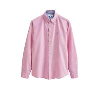 NEXT Camisas Oxford Ajustada de Manga Larga Rosa XL