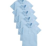 Next Niños Pack de 5 Polos Escolares de Manga Corta 100% algodón Azul 6 Años