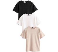 Next Camiseta beige / negro / blanco XS EUR