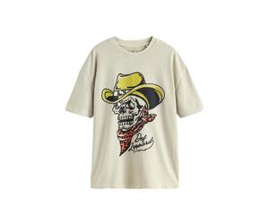 Next Camiseta 'Edit Def Leppard' ecru / caña / melón / negro XXL EUR
