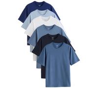 Next Camiseta 'Essential' marino / azul denim / azul claro / azul oscuro / blanco LxTallas grandes marino / azul denim / azul claro / azul oscuro / blanco
