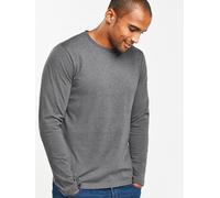 Next Hombres Camiseta con Cuello Redondo y Manga Larga Gris Carbón Marga XL