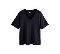 NEXT Camiseta Holgada con Cuello en Pico en Modal de algodón Azul Marino M