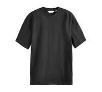 NEXT Camiseta Manga Corta Hombre, Camiseta de Cuello Redondo, 100% Algodón, Corte Holgado, Negro - Talla L Negro L