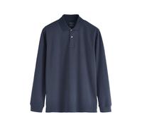 NEXT Hombres Polo de piqué de Manga Larga y Corte estándar Azul Marino L