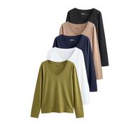 Next Camiseta navy / marrón claro / oliva / negro / blanco L navy / marrón claro / oliva / negro / blanco