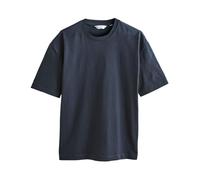 NEXT Camiseta Manga Corta Hombre, Camiseta de Cuello Redondo, 100% Algodón, Corte Holgado, Azul Marino - Talla M Azul Marino M