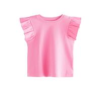 NEXT Camiseta sin mangas acanaladas con volantes en los hombros Rosa 18 Meses