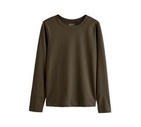 NEXT Mujeres Camiseta de Manga Larga 100% algodón Verde Oliva S