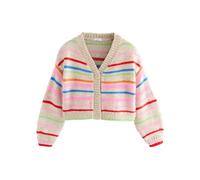 Next Cárdigan beige / azul / eosin / rojo, Talla 152