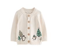 Next Cárdigan crema / brocado / verde / negro 80 crema / brocado / verde / negro