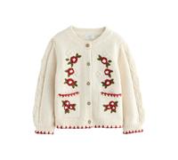 Next Cárdigan ecru / verde / rojo oscuro 80 ecru / verde / rojo oscuro