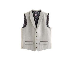 Next Chaleco para traje beige / gris / blanco 42 EUR