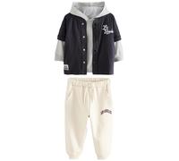 Next Conjunto azul / gris claro / blanco lana 86 azul / gris claro / blanco lana