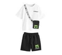 Next Conjunto 'Minecraft' verde neón / negro / blanco 110 verde neón / negro / blanco