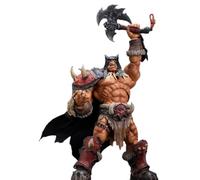 Next Fig HeroToys World of Warcraft Rexxar 1/10 220 mm Orc Beastmaster Hunter Figura de acción, guerrero bárbaro de fantasía altamente articulado con hachas duales, arco y casco de lobo, figura