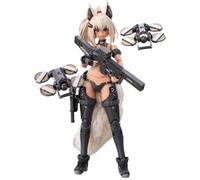 Next Fig Snail Shell 1/12 153 mm Foxfire Battle Maiden Honoka Figura de acción RA-03, francotirador altamente articulado Fox Girl con rifle, drones y cola de felpa, figura de anime coleccionable