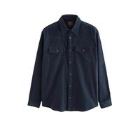 NEXT Hombres Camisa de Manga Larga de Pana Estilo Vaquero Azul Marino XL