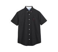 NEXT Hombres Camisa Oxford de Manga Corta Negro L