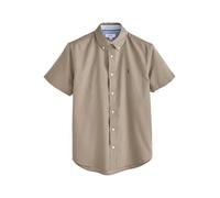 NEXT Hombres Camisa Oxford de Manga Corta Piedra Natural M