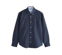 NEXT Hombres Camisa Oxford de Manga Larga y Corte estándar Azul Marino L