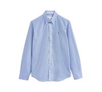 NEXT Hombres Camisas Oxford Ajustada de Manga Larga Azul Claro M