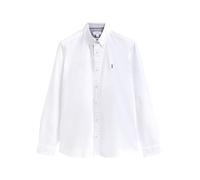 NEXT Hombres Camisas Oxford Ajustada de Manga Larga Blanco XL