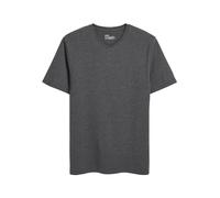 NEXT Hombres Camiseta básica con Cuello de Pico y Corte estándar Gris Carbón Marga XL