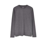 NEXT Hombres Camiseta con Cuello Redondo y Manga Larga Gris Carbón Marga L