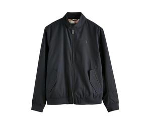 NEXT Hombres Chaqueta Harrington Impermeable con Forro de Cuadros Azul Marino XS