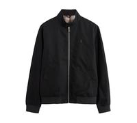 NEXT Hombres Chaqueta Harrington Impermeable con Forro de Cuadros Negro XXL