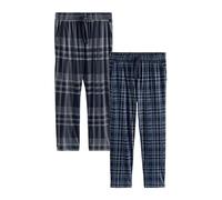 NEXT Hombres Pack de 2 pantalones de pijama de punto 100% algodón Black/Navy Blue Check XL