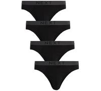 NEXT Hombres Pack de 4 Braguitas 100% algodón Puro Negro XL