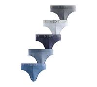 NEXT Hombres Pack de 5 Calzoncillos con Alto Contenido de algodón Azul/Gris XL