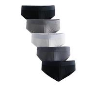 NEXT Hombres Pack de 5 Calzoncillos con Alto Contenido de algodón Gris M