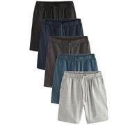 NEXT Hombres Pack de 5 Pantalones Cortos Ligeros de Corte estándar Black/Blue/Grey M