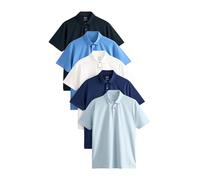 NEXT Hombres Pack de 5 Polos de Punto de Manga Corta y Corte estándar Navy/Bright Blue/White/Deep Blue/Light Blue XL