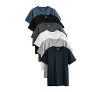 NEXT Hombres Pack de 6 Camisetas básica de Corte estándar en algodón