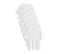 NEXT Hombres Pack de 6 Camisetas básica de Corte estándar en algodón Blanco XL