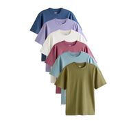 NEXT Hombres Pack de 6 Camisetas básica de Corte estándar en algodón Multi M