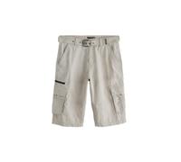 NEXT Hombres Pantalones Cortos Cargo con cinturón de Corte Largo Piedra 36