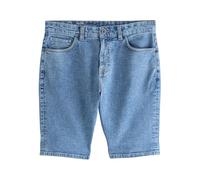 NEXT Hombres Pantalones Cortos de Denim elástico Corte Slim Azul Claro 30